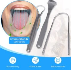 Nuvance - Professionele Tongschraper - 3 In 1 Set - Voor Mondverzorging - Tongreiniger - Tong Schraper - Tongue Scraper - RVS -Verzorgingsproducten 1200x1190 7