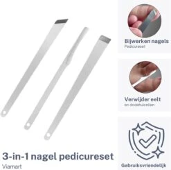 Viamart - Teen En Nagel Pedicure - Mes - Nagels Bijwerken - Voeten Schraper - (3 Stuks) -Verzorgingsproducten 1200x1191