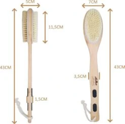 Blubs® – Houten Badborstel – Dry Brush – Rug Scrubber – Lichaamsborstel – Rugborstel Douche Met Steel – Huidborstel – Rugborstel Hout – Houten Badborstel Met Steel – Doucheborstel Met Steel – Houten Borstel – Droogborstel – Massage – Zwart -Verzorgingsproducten 1200x1194 13