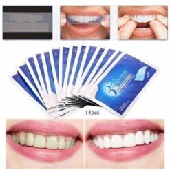 Merkloos Tanden Bleken Met 14 Sets Whitening Strips - Tandenbleekset Met Bamboe Tandenborstel - Tanden Bleekstrips
