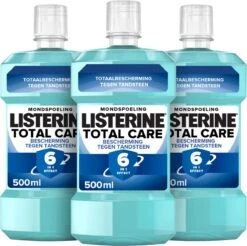 LISTERINE Total Care Bescherming Tegen Tandsteen: Mondspoeling Voor Complete Bescherming Tegen De Opbouw Van Tandsteen Met 6-in-1 Effect - Met Essentiële Oliën, Fluoride En Zinkformule, 3 X 500 Ml 13 LISTERINE Total Care Bescherming Tegen Tandsteen: Mondspoeling Voor Complete Bescherming Tegen De Opbouw Van Tandsteen Met 6-in-1 Effect - Met Essentiële Oliën, Fluoride En Zinkformule, 3 X 500 Ml -Verzorgingsproducten 1200x1196 13