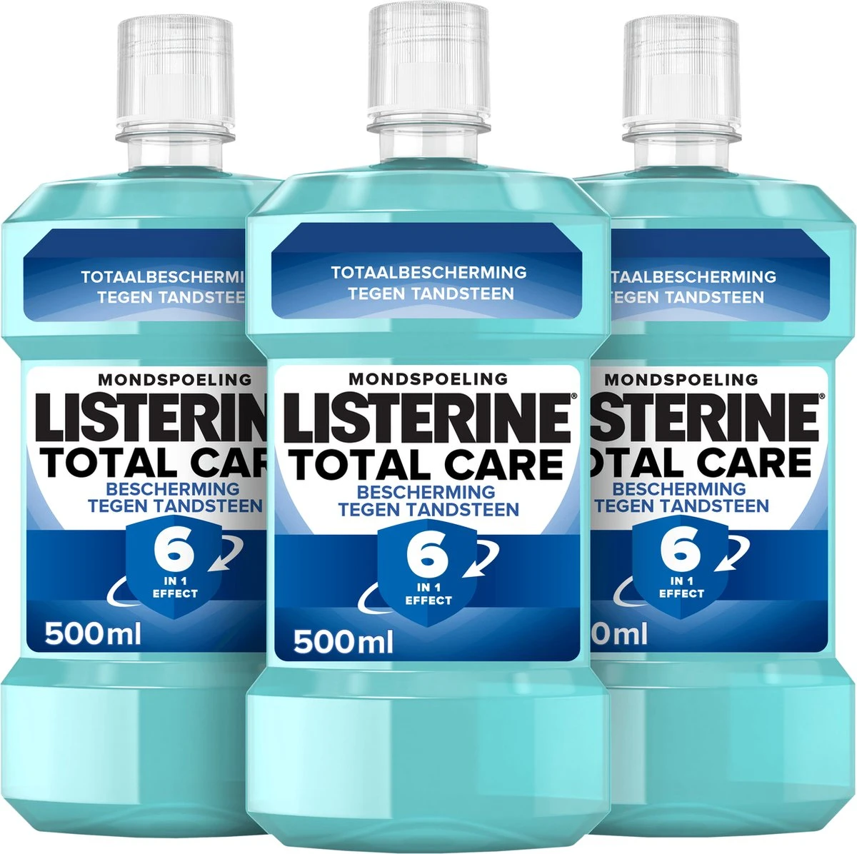 LISTERINE Total Care Bescherming Tegen Tandsteen: Mondspoeling Voor Complete Bescherming Tegen De Opbouw Van Tandsteen Met 6-in-1 Effect - Met Essentiële Oliën, Fluoride En Zinkformule, 3 X 500 Ml 4 LISTERINE Total Care Bescherming Tegen Tandsteen: Mondspoeling Voor Complete Bescherming Tegen De Opbouw Van Tandsteen Met 6-in-1 Effect - Met Essentiële Oliën, Fluoride En Zinkformule, 3 X 500 Ml - Afbeelding 2