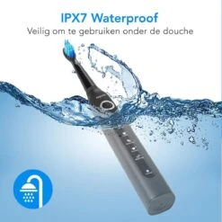 LifeGoods Elektrische Tandenborstel - Oplaadbaar - Veilig Voor Douche - 4 Opzetborstels - Zwart 17 LifeGoods Elektrische Tandenborstel - Oplaadbaar - Veilig Voor Douche - 4 Opzetborstels - Zwart -Verzorgingsproducten 1200x1198 48