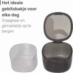 Gebitsbakje - Beugelbakje - Incl. Lekbakje - Roze - Voor - Beugel - Kunstgebit - Prothese - Beugelbakje - Beugeldoosje - Bakje -Verzorgingsproducten 1200x1199 33