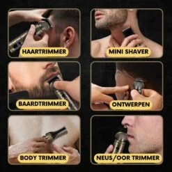 6-in-1 Baardtrimmer Mannen - Trimmer Voor Baard En Lichaam - Incl. 6 Opzetstukken - Bodygroomer Mannen - Bodytrimmer Heren - Tondeuse - 0.5-15MM - Neus En Oor 23 6-in-1 Baardtrimmer Mannen - Trimmer Voor Baard En Lichaam - Incl. 6 Opzetstukken - Bodygroomer Mannen - Bodytrimmer Heren - Tondeuse - 0.5-15MM - Neus En Oor -Verzorgingsproducten 1200x1199 6