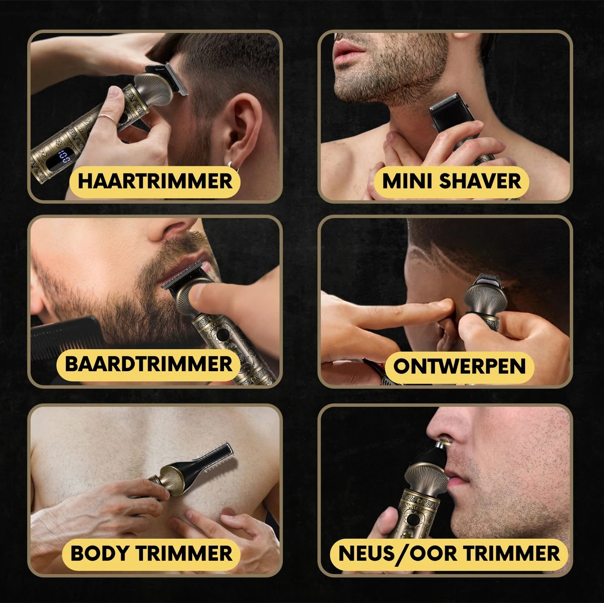 6-in-1 Baardtrimmer Mannen - Trimmer Voor Baard En Lichaam - Incl. 6 Opzetstukken - Bodygroomer Mannen - Bodytrimmer Heren - Tondeuse - 0.5-15MM - Neus En Oor 8 6-in-1 Baardtrimmer Mannen - Trimmer Voor Baard En Lichaam - Incl. 6 Opzetstukken - Bodygroomer Mannen - Bodytrimmer Heren - Tondeuse - 0.5-15MM - Neus En Oor - Afbeelding 6