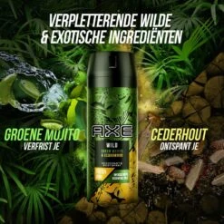 Axe Mojito & Cedarwood Pepper Bodyspray Deodorant - 6 X 150 Ml - Voordeelverpakking -Verzorgingsproducten 1200x1200 1257