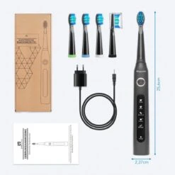 LifeGoods Elektrische Tandenborstel - Oplaadbaar - Veilig Voor Douche - 4 Opzetborstels - Zwart 14 LifeGoods Elektrische Tandenborstel - Oplaadbaar - Veilig Voor Douche - 4 Opzetborstels - Zwart -Verzorgingsproducten 1200x1200 1399