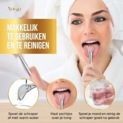 Xclusive-lifestyle® - Luxe RVS Tongschraperset - 4-Delige Professionele Tongreiniger - Mondverzorging - Mondhygiëne - Herbruikbaar En Duurzaam - Ayurveda - Aanbevolen Door Tandartsen -Verzorgingsproducten 1200x1200 1449