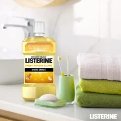 LISTERINE Fresh Ginger & Lime Mondwater, Met Gember- En Limoenextract, Mondspoeling Zonder Alcohol, Voor Een Frisse Adem, 3 X 500 Ml -Verzorgingsproducten 1200x1200 1586