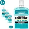 LISTERINE Cool Mint Milde Smaak, Mondspoeling Zonder Alcohol Met Etherische Oliën, Helpt Bacteriën Te Verwijderen En Zorgt Voor Een Langdurig Frisse Adem, 3 X 500 Ml -Verzorgingsproducten 1200x1200 1587