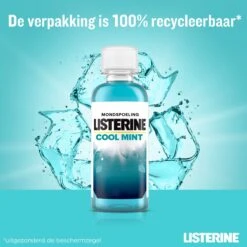 Listerine Cool Mint Mondwater, Mondspoeling Met Intens Frisse Muntsmaak, Bestrijdt Schadelijke Bacteriën Voor Gezond Tandvlees, 8 X 95 Ml -Verzorgingsproducten 1200x1200 1611