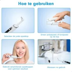 DEN-T® PRO P350 Elektrische Tandenpolijster - Wit - 5 Standen - 5 Opzetstukken - Polijstmachine - Polijstset - Tanden Polijsten - -Verzorgingsproducten 1200x1200 1632