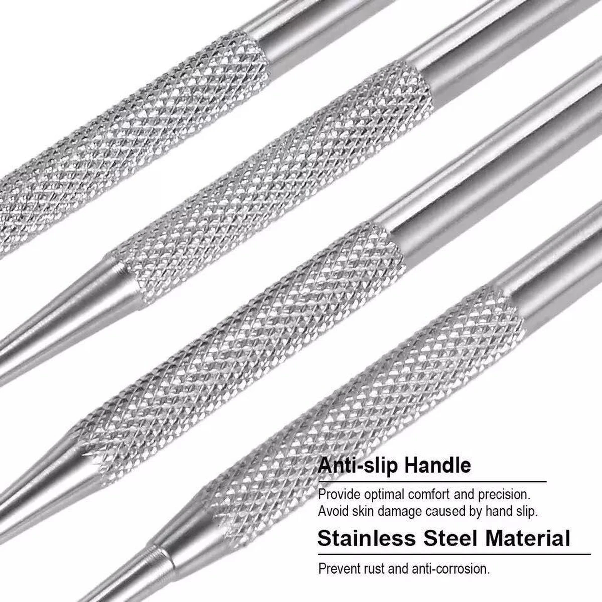 Compleet Tandarts Setje –4 Stuks Tandsteenhaakje – Tandartshaakje - Mondspiegel – Tandarts Gereedschap – Mondverzorging – Stainless Steel 7 Compleet Tandarts Setje –4 Stuks Tandsteenhaakje – Tandartshaakje - Mondspiegel – Tandarts Gereedschap – Mondverzorging – Stainless Steel - Afbeelding 5