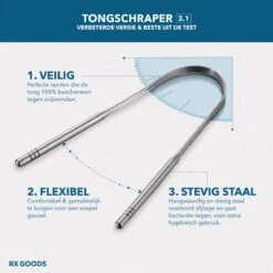 RX Goods RVS Tongschraper Voor Mondverzorging – 4 Stuks – Tongreiniger, Tongborstel & Tong Schraper – Duurzaam & Herbruikbaar 18 RX Goods RVS Tongschraper Voor Mondverzorging – 4 Stuks – Tongreiniger, Tongborstel & Tong Schraper – Duurzaam & Herbruikbaar -Verzorgingsproducten 1200x1200 1827