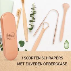 Nutty Green 3-Delige Tongschraper Set Inclusief Opbergcase - Tongreiniging Mondverzorging - Tongreiniger Mondhygiëne - RVS Schraper Voor Schone Tong Reiniging - Tongborstel Tegen Slechte Adem - Zero Waste Lifestyle -Verzorgingsproducten 1200x1200 1835