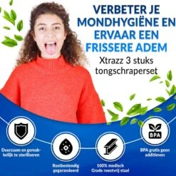 RVS Tongschraper Set - 4 Stuks - Mondverzorging - Tongreiniger, Tongborstel & Tong Schraper -Verzorgingsproducten 1200x1200 1858