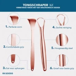 RX Goods Rosé Gouden Tongschraper Voor Mondverzorging – 4 Stuks – Duurzaam & Herbruikbaar 18 RX Goods Rosé Gouden Tongschraper Voor Mondverzorging – 4 Stuks – Duurzaam & Herbruikbaar -Verzorgingsproducten 1200x1200 1867