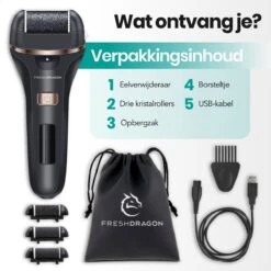 FreshDragon Elektrische Eelt Verwijderaar - Voetvijl - Inclusief 3 Rollers - Oplaadbaar -Verzorgingsproducten 1200x1200 220