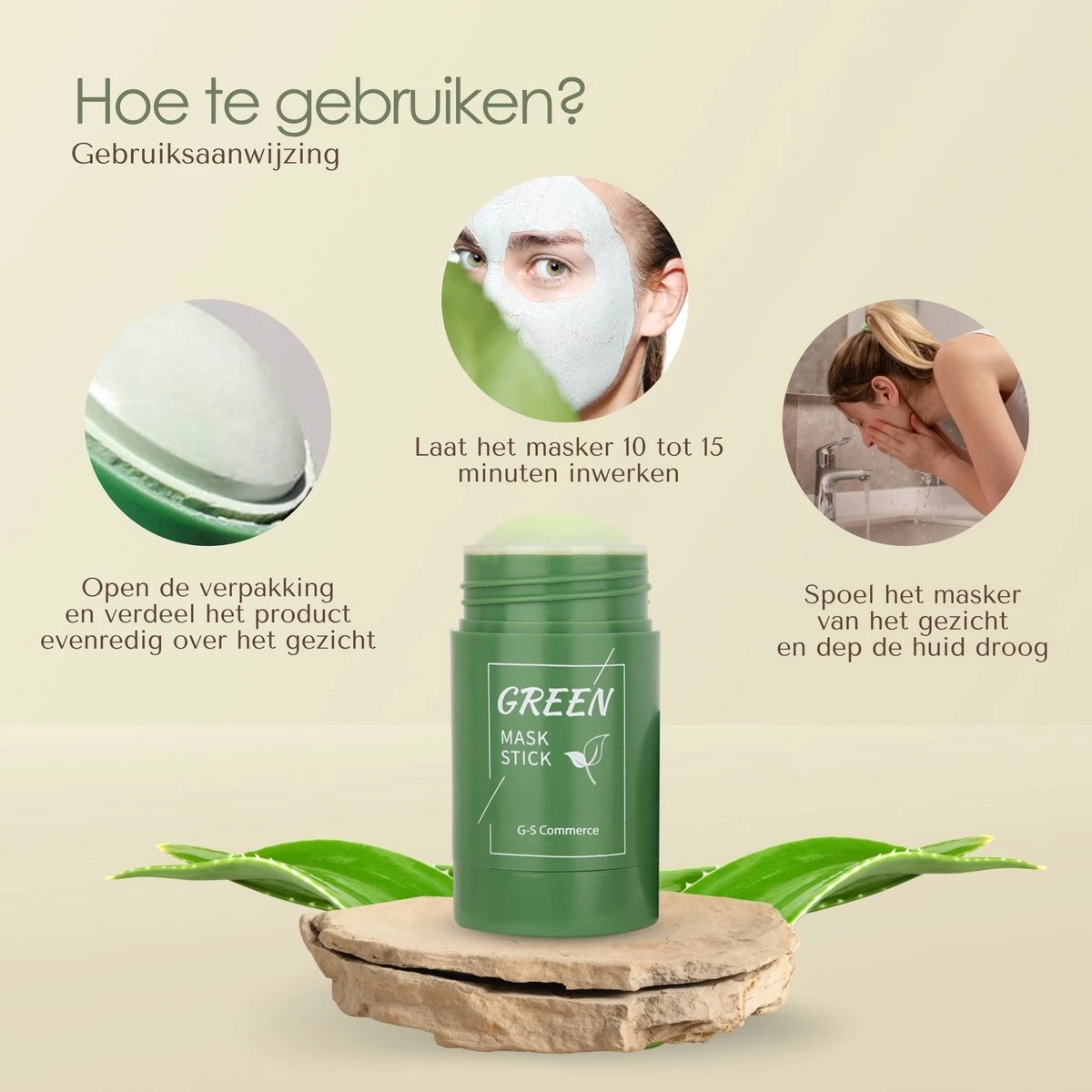Green Mask Stick | Gezichtsmasker | Mee Eters Verwijderen | Blackhead Remover | De Originele Green Mask Stick | Groene Thee | Huidverzorging | 6 Green Mask Stick | Gezichtsmasker | Mee Eters Verwijderen | Blackhead Remover | De Originele Green Mask Stick | Groene Thee | Huidverzorging | - Afbeelding 4