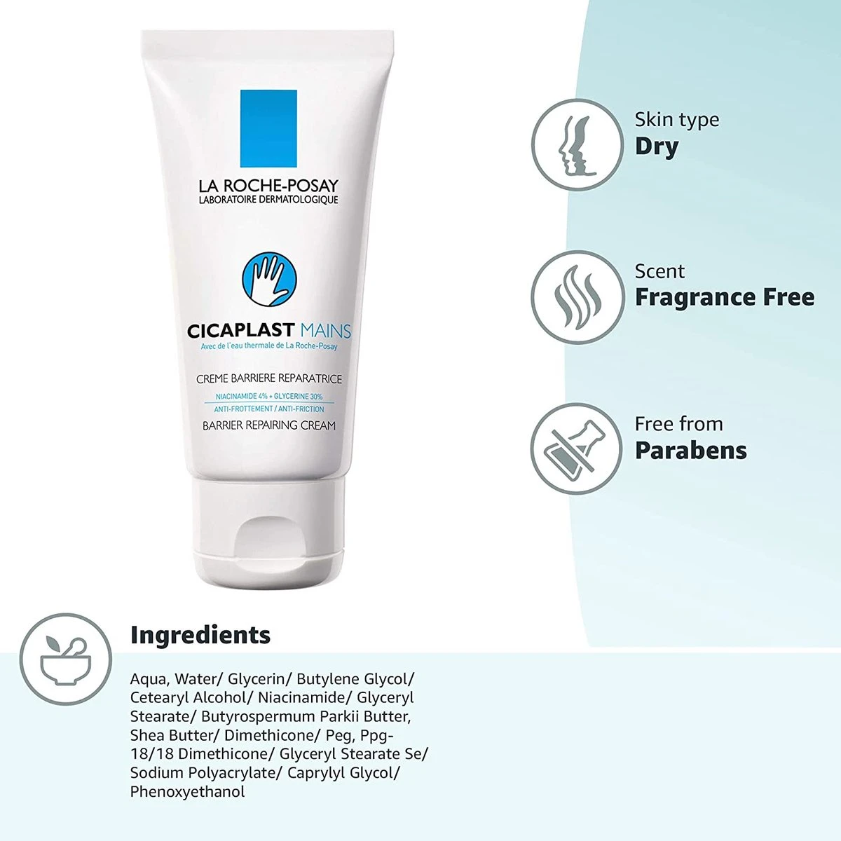 La Roche-Posay Cicaplast Handcrème - 50ml - Beschadigde Huid 12 La Roche-Posay Cicaplast Handcrème - 50ml - Beschadigde Huid - Afbeelding 10