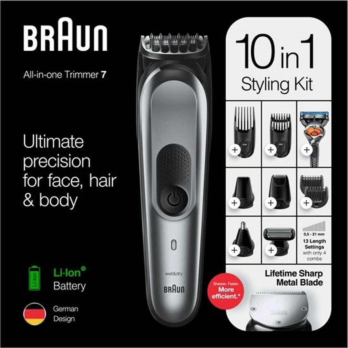 Braun Multigroomer 7221 - 10 In 1 Trimmer - Baardtrimmer Haartrimmer Bodygroomer 3 Braun Multigroomer 7221 - 10 In 1 Trimmer - Baardtrimmer Haartrimmer Bodygroomer