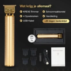 Krexs Gouden Baardtrimmer - Tondeuse - Trimmer - Scheerapparaat - Mannen – Baard -Verzorgingsproducten 1200x1200 431