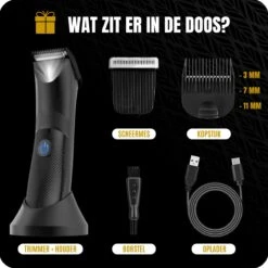 BAØRD Baardtrimmer Voor Mannen – Waterdicht – Draadloze Tondeuse - Trimmer Voor Baard & Lichaam – Scheerapparaat – Bodygroomer - Haartrimmer – Baardverzorging – Barber – Oplaadbaar - Zwart -Verzorgingsproducten 1200x1200 446