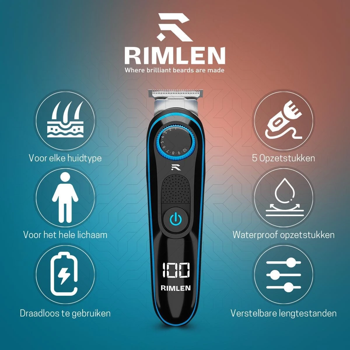 5 In 1 Baardtrimmer Voor Mannen - Trimmer Voor Baard En Lichaam - Neus En Oor -Bodygroomer - 0.5-10MM 7 5 In 1 Baardtrimmer Voor Mannen - Trimmer Voor Baard En Lichaam - Neus En Oor -Bodygroomer - 0.5-10MM - Afbeelding 5