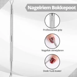 3 Delige Nagelriem Knipper Set - Cuticle Pusher Duwer Verwijderaar Trimmer Mesje - Bokkenpootje Nagels -Verzorgingsproducten 1200x1200 67