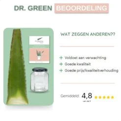 Dr. Green® 1x- Aloë Vera Blad - MAAK GEL IN 3 MINUTEN - 100% Puur - Biologisch -Verzorgingsproducten 1200x1200 676