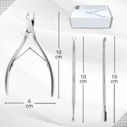 3 Delige Nagelriem Knipper Set - Cuticle Pusher Duwer Verwijderaar Trimmer Mesje - Bokkenpootje Nagels -Verzorgingsproducten 1200x1200 71
