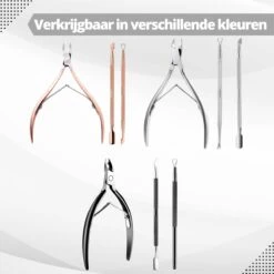 3 Delige Nagelriem Knipper Set - Cuticle Pusher Duwer Verwijderaar Trimmer Mesje - Bokkenpootje Nagels -Verzorgingsproducten 1200x1200 72