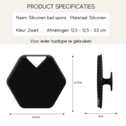 Badborstel - Siliconen Badborstel - Doucheborstel - Lichaamsborstel - Gezichtsborstel - Huidborstel - Scrub Handschoen - Massagespons - Massage Handschoen - Duurzaam - Exfoliërende Werking - Scrubben - Alle Huidtypen - Ergonomisch Handvat Met Zuignap -Verzorgingsproducten 1200x1200 802