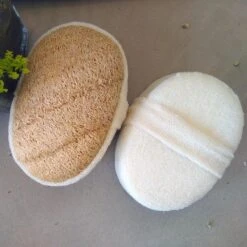 Merkloos Luxe Katoen En Loofah Naturel Douche Spons - Scrub - Massage - 100% Duurzaam - Badspons - Eco -Verzorgingsproducten 1200x1200 818