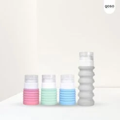 QOSO Reisflesjes Set 8-Delig | Reisflesjes Handbagage Opvouwbaar | Mini Shampoo & Reispotjes Hervulbaar Klein | Reisflesjes 100ml In 4 Kleuren | Navulbare Reisflesjes In Een Reisset -Verzorgingsproducten 1200x1200 824