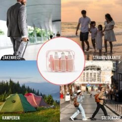 Reisflesjes Set 9-delig - Reisset - Reisflesjes Handbagage - Reis Toilettas - Reisflacons - Vliegtuig - Navulbare Reisflesjes - Roze -Verzorgingsproducten 1200x1200 847