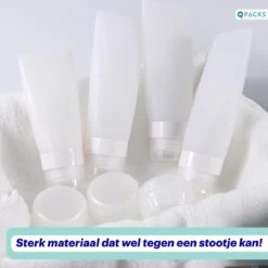 Qpacks - 8-delige Reisflesjes Set Transparant - Vliegtuig Handbagage - Navulbare Reis 100ML Flacons - Incl. Potjes & Etui -Travel - Reisaccessoires 14 Qpacks - 8-delige Reisflesjes Set Transparant - Vliegtuig Handbagage - Navulbare Reis 100ML Flacons - Incl. Potjes & Etui -Travel - Reisaccessoires -Verzorgingsproducten 1200x1200 855