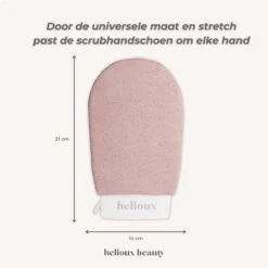Helioux® Exfoliating Glove - Scrub Handschoen Washand - Voor Lichaam & Gezicht - Verwijderen Van Dode Huidcellen Of Zelfbruiner - Roze - Pink -Verzorgingsproducten 1200x1200 862