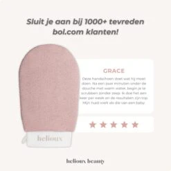 Helioux® Exfoliating Glove - Scrub Handschoen Washand - Voor Lichaam & Gezicht - Verwijderen Van Dode Huidcellen Of Zelfbruiner - Roze - Pink -Verzorgingsproducten 1200x1200 865