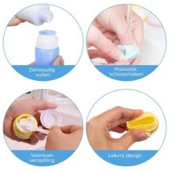 TRVLMORE Reisflesjes Met Etui - Navulbaar - Transparant - 6 Stuks -Verzorgingsproducten 1200x1200 899