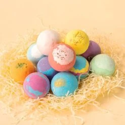 Nixnix - Bath Bombs 12 Stuks - Bruisballen Voor In Bad - 12 Etherische Aroma Bad Bommen - Giftset - Cadeau - 60g Per Stuk - Bruis Ballen Bad - Badballen -Verzorgingsproducten 1200x1200 978