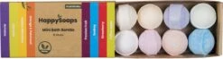 HappySoaps Mini Bath Bombs - Tropical Fruits - 8 Bruisballen In Verschillende Tropische Geuren - 100% Plasticvrij, Vegan & Natuurlijk -Verzorgingsproducten 1200x323 1