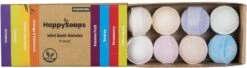 HappySoaps Mini Bath Bombs - Tropical Fruits - 8 Bruisballen In Verschillende Tropische Geuren - 100% Plasticvrij, Vegan & Natuurlijk -Verzorgingsproducten 1200x331