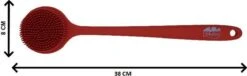 Blubs® – Badborstel – Dry Brush – Rug Scrubber – Lichaamsborstel – Rugborstel Douche Met Steel – Huidborstel – Rugborstel Kunststof – Badborstel Met Steel – Doucheborstel Met Steel – Siliconen Borstel – Droogborstel – Massage – Rood -Verzorgingsproducten 1200x371 1