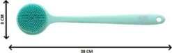 Blubs® – Badborstel – Dry Brush – Rug Scrubber – Lichaamsborstel – Rugborstel Douche Met Steel – Huidborstel – Doucheborstel – Bad- & Doucheaccessoires – Badborstel Met Steel – Doucheborstel Rugborstel – Siliconen Borstel – Massage – Cyaan -Verzorgingsproducten 1200x374