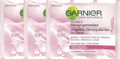 Garnier - SkinActive - Micellaire Reinigingsdoekjes Gevoelige Huid - 3 X 25 Stuks - Gezichtsreiniging - Voordeelverpakking