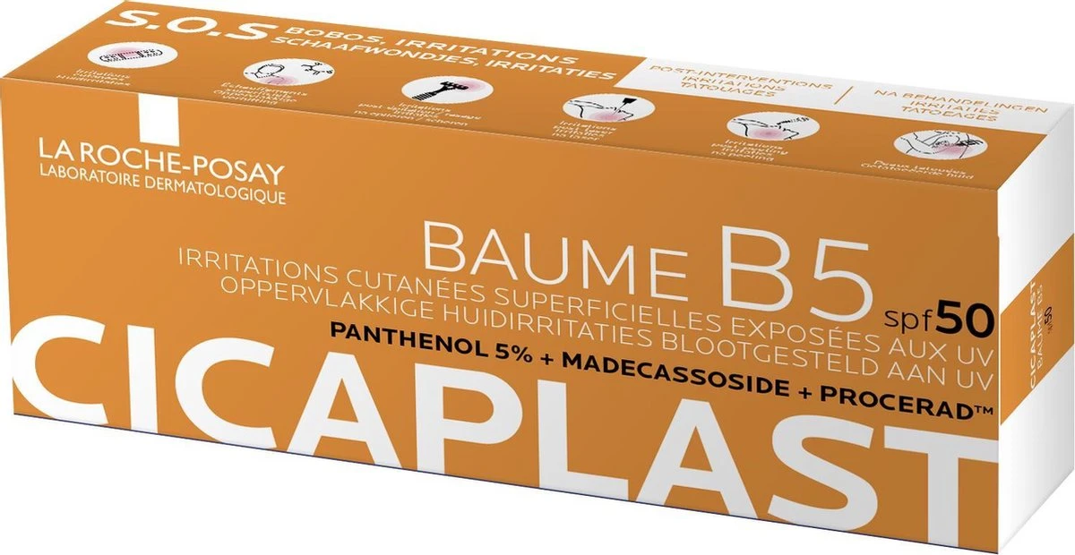 La Roche-Posay Cicaplast Baume B5 SPF50 - 40 Ml - Kwetsbare Huid 4 La Roche-Posay Cicaplast Baume B5 SPF50 - 40 Ml - Kwetsbare Huid - Afbeelding 2