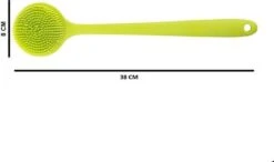 Blubs® – Badborstel – Dry Brush – Rug Scrubber – Lichaamsborstel – Rugborstel Douche Met Steel – Huidborstel – Rugborstel Kunststof – Badborstel Met Steel – Doucheborstel Met Steel – Siliconen Borstel – Droogborstel – Massage – Groen -Verzorgingsproducten 1200x709