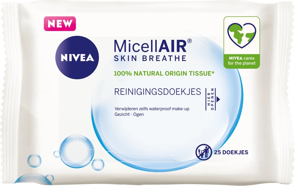Nivea Reinigingsdoekjes Micellair - 6 X 25 Stuks 4 Nivea Reinigingsdoekjes Micellair - 6 X 25 Stuks - Afbeelding 2